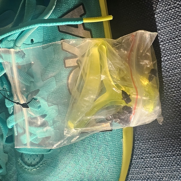 Hoka Blue and Yellow Athletic Shoes with Traction Sole - Picture 6 of 13